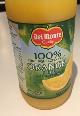 100% pure squeezed fruit orange juice