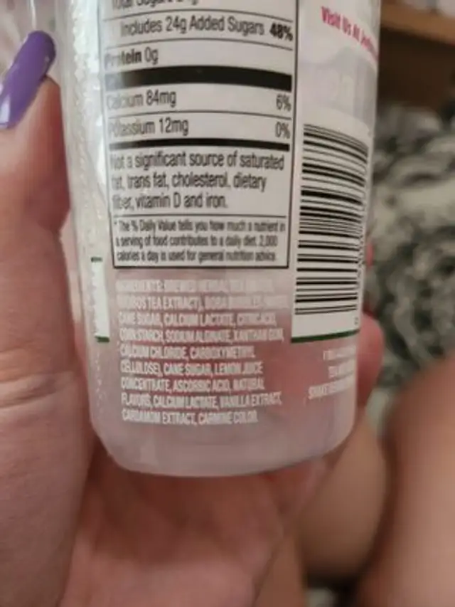 STRAWBERRY ROSE HERBAL TEA ingredients label