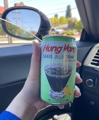 Hong Van, Grass Jelly Drink, Banana front packaging