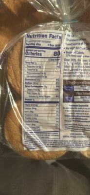 WHEAT nutrition facts table
