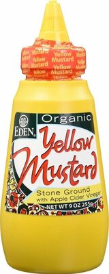 Yellow mustard organic squeeze bottle