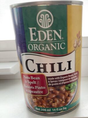 Chili Made With Organic Pinto Beans, Spelt, & Spices front packaging