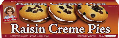 Raisin creme pies