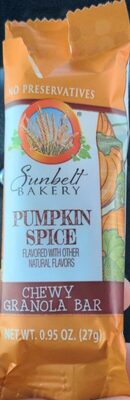 Pumpkin spice chewy granola bar