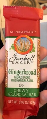 Gingerbread chewy granola bar