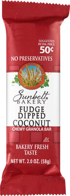 Fudge Dipped Coconut Chewy Granola Bar