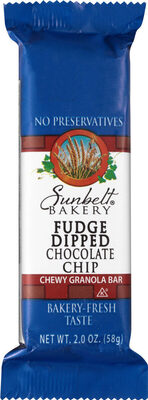 Fudge Dipped Chocolate Chip Chewy Granola Bar