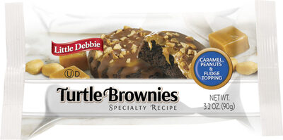 Turtle brownies caramel front packaging