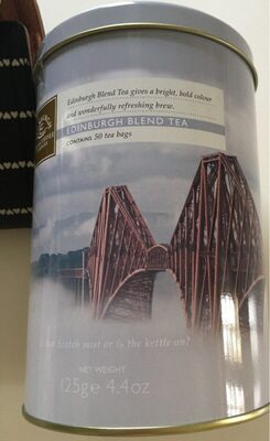 Edinburgh blend tea front packaging