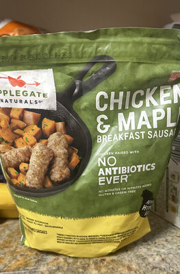 Chicken & Maple Breakfast Sausage front packaging