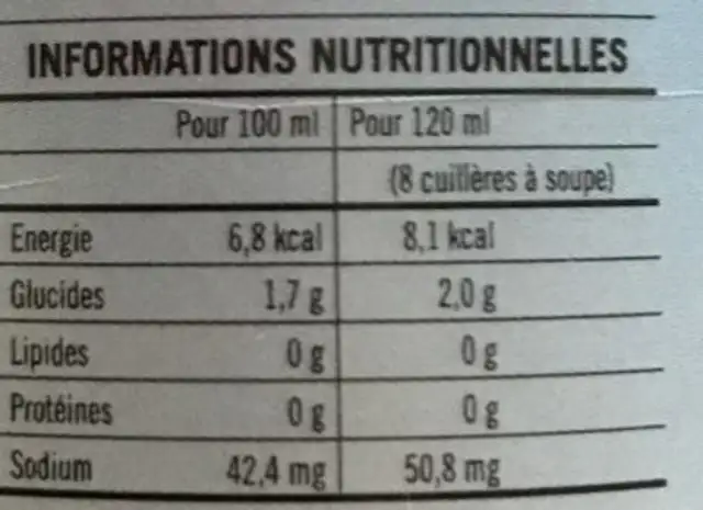 Gelée D'Aloe Vera - 473 ML - Lily of the Desert nutrition facts table