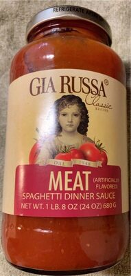 Spaghetti dinner sauce front packaging