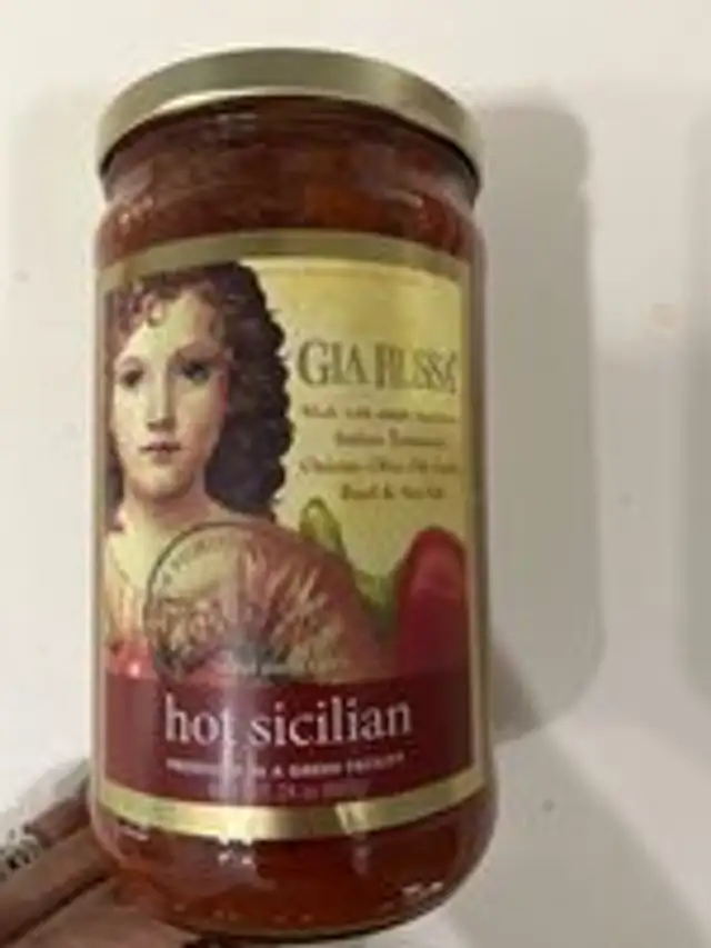 Gia russa, select pasta sauce, hot sicilian