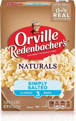 Naturals simply salted popcorn front packaging