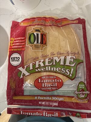 Tomato Basil Tortilla Wraps