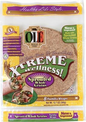 Ole xtreme wellnesssprouted whole grain tortilla wraps count