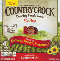 Vegetable oil spread sticks salted front packaging