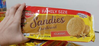 Sandies shortbread front packaging