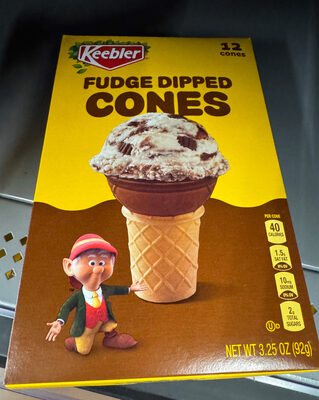 Keebler fudge-dipped cones