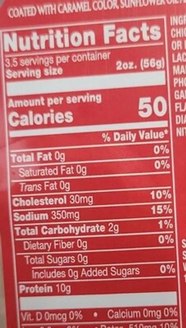 chicken breast nutrition facts table