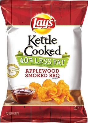 Kettle cooked less fat applewood smoked bbq flavored