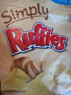 Ruffles Sea Salted Reduced Fat Potato Chips 8 Ounce Plastic Bag front packaging