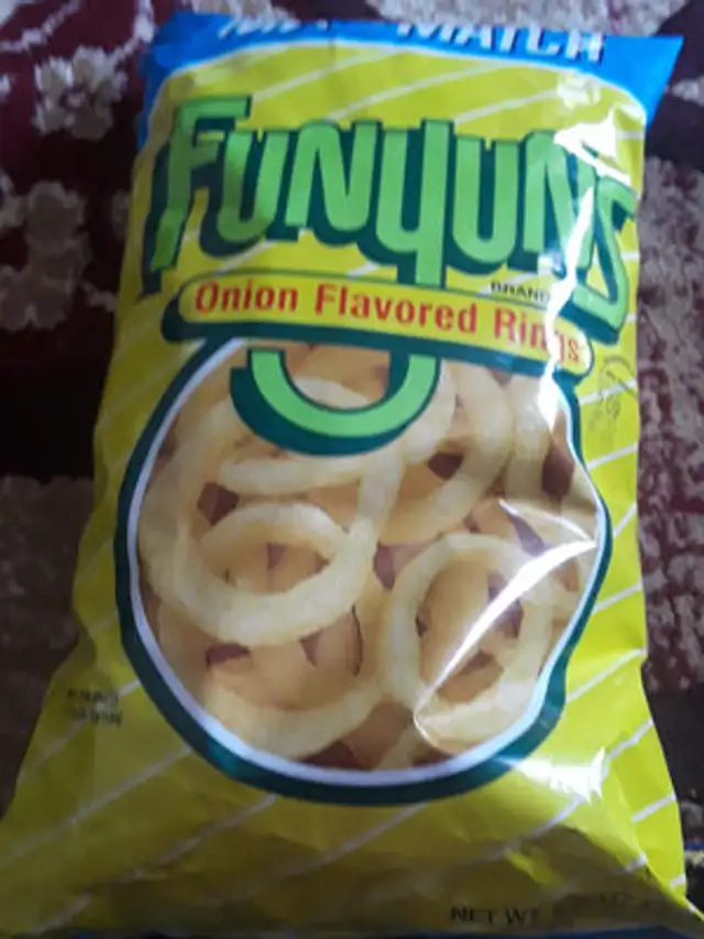 Funyuns, Onion Flavored Rings front packaging