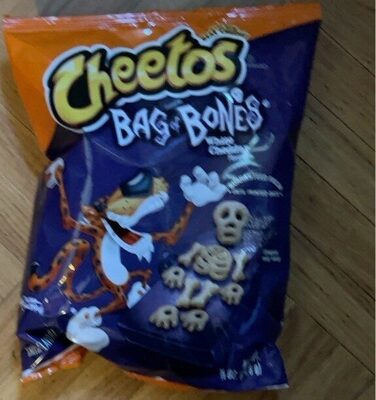 Bag of bones white cheddar flavored cheese snacks