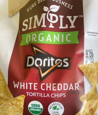 White Cheddar Flavored Organic Tortilla Chips, White Cheddar