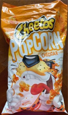 Cheetos Popcorn Cheddar Flavored front packaging