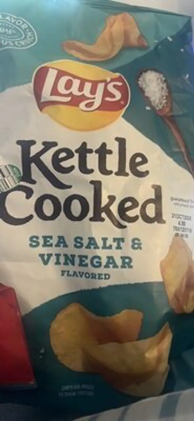 Kettle Cooked Sea Salt & Vinegar Flavored front packaging