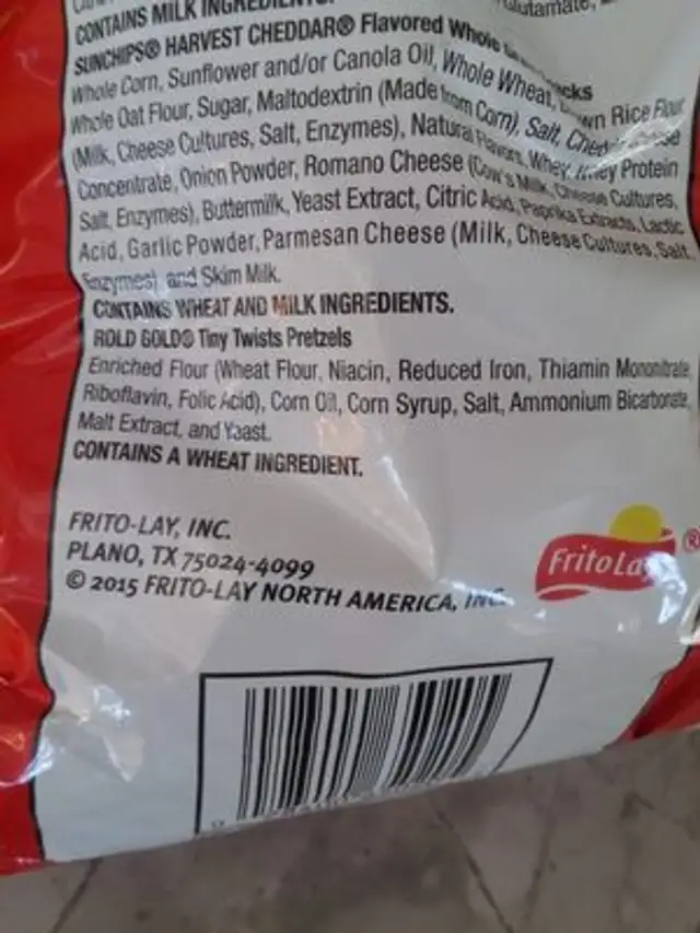 Unknown ingredients label