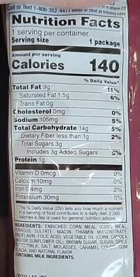 Cinnamon sugar cheetos nutrition facts table