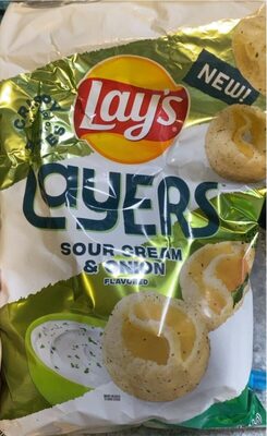 Layers Sour Cream and Onion front packaging
