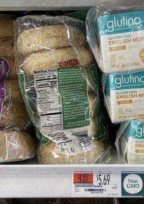 Organic Freshly Sprouted Wheat - Wheat Bagels