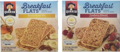 Cranberry almond crispy snack bars baked flats, cranberry almond front packaging