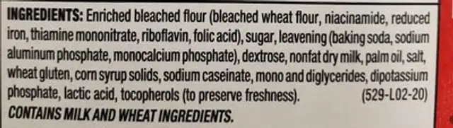 Original Pancake & Waffle Mix ingredients label
