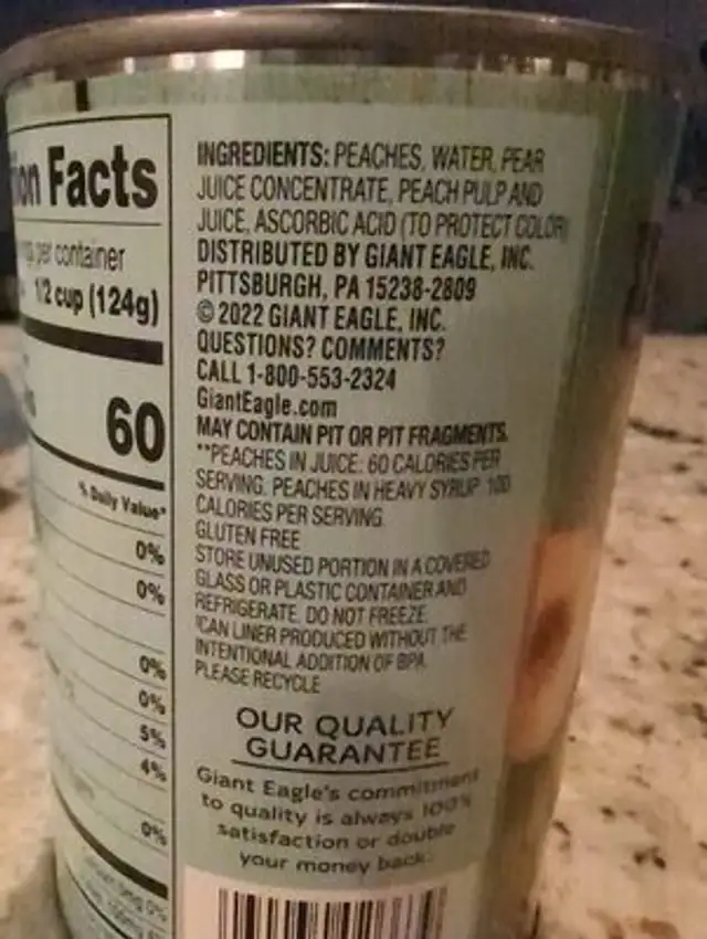Unknown ingredients label