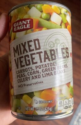 Mixed vegetables carrots