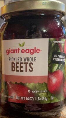 Pickled whole beets front packaging