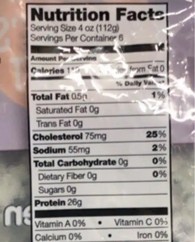 Boneless skinless chicken breast nutrition facts table
