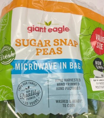 Sugar snap peas front packaging