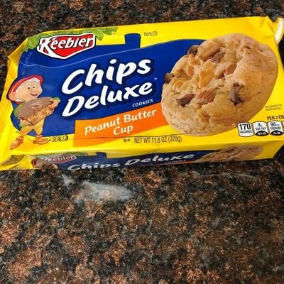 Keebler, chips deluxe cookies, peanuts butter cups, peanut
