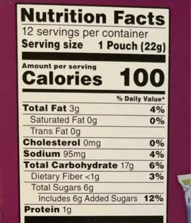 Frozen honey grahams caddy nutrition facts table