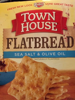 Town house, flatbread crips sea salt & olive oil oven baked snack crackers