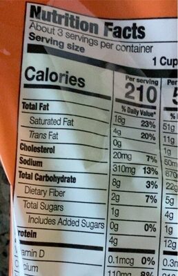 Classic Caesar Salad Kit nutrition facts table