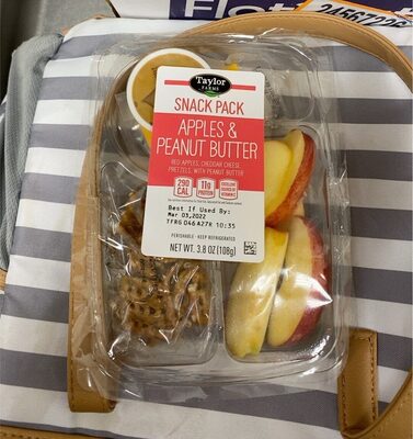 Snack pack apples & peanut butter front packaging