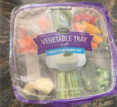 Vegetable Tray with Everything Ranch Dip front packaging