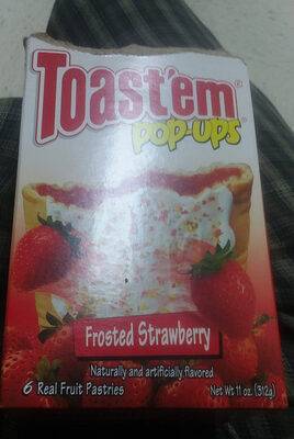 Toast'em, pop-ups, toaster pastries, frosted strawberry
