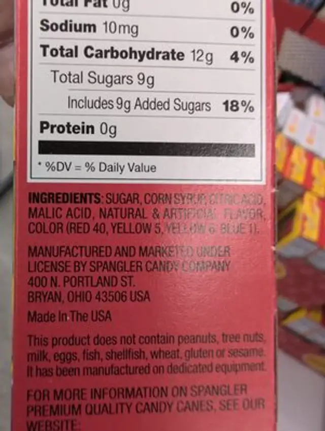 Unknown ingredients label